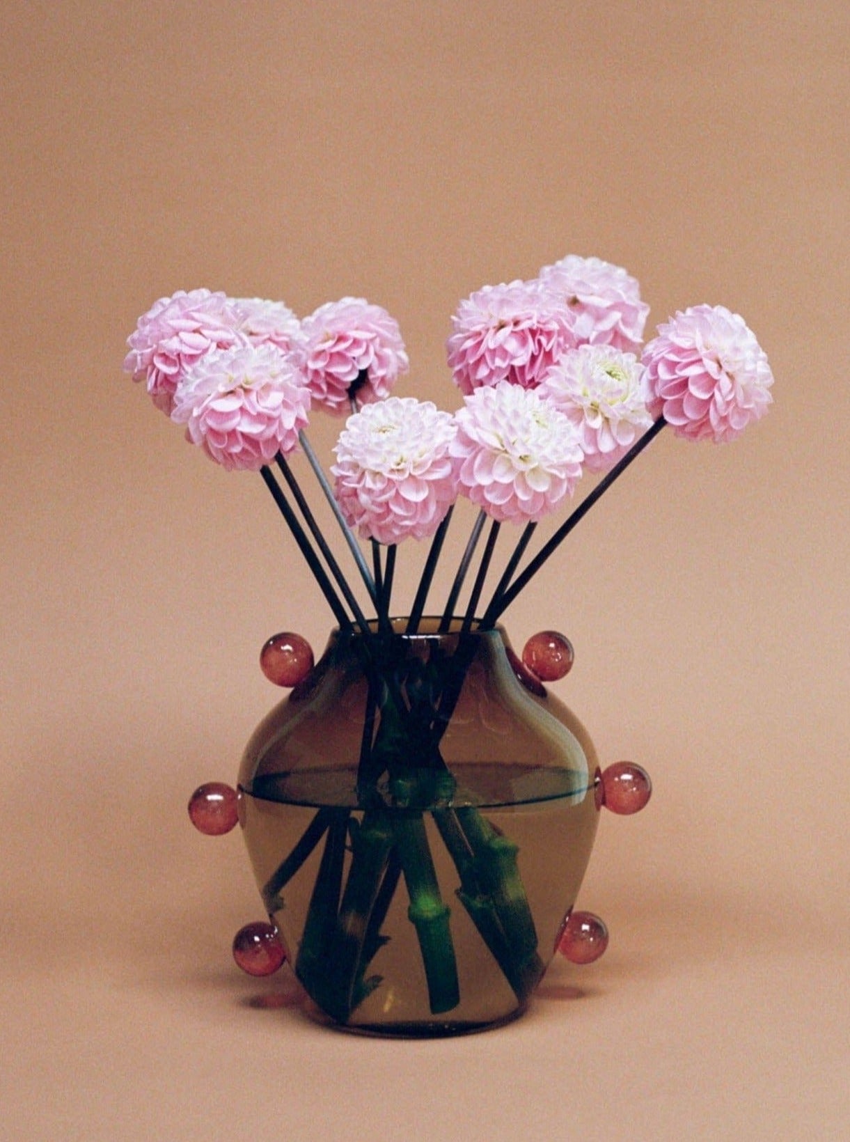 Pink Glass Sculptural Vase