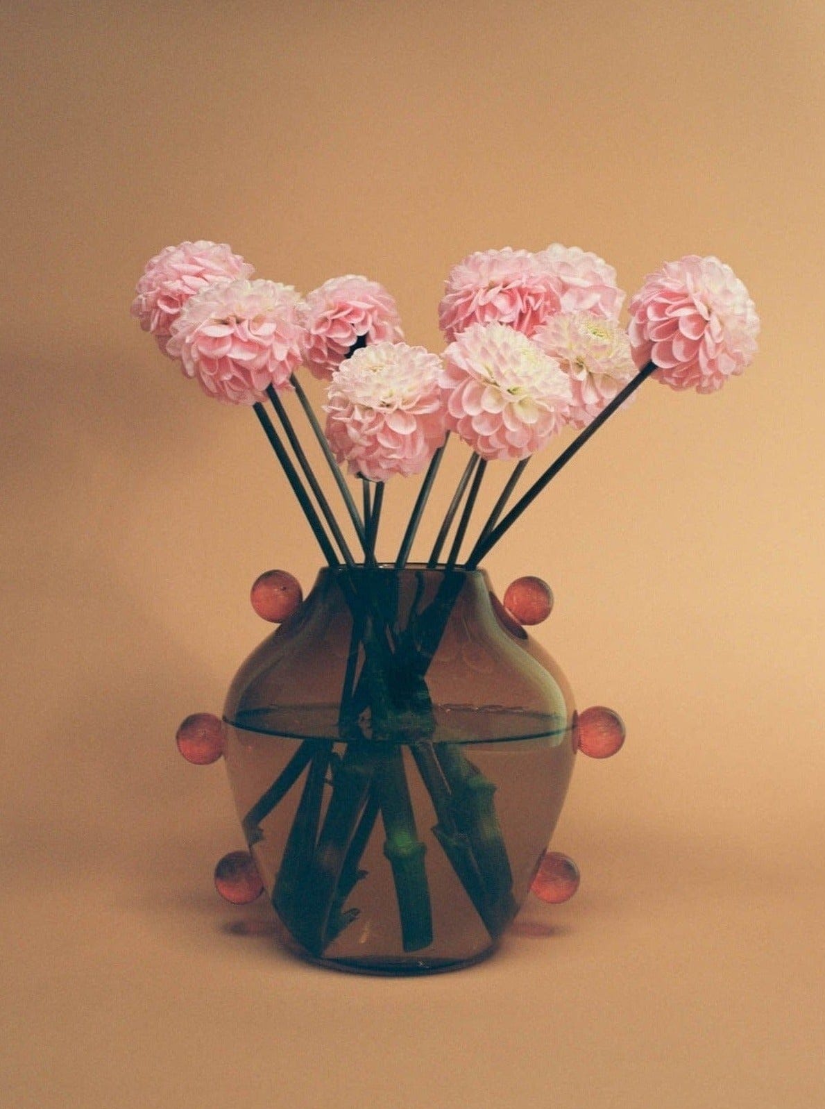 Pink Glass Sculptural Vase - Image 2