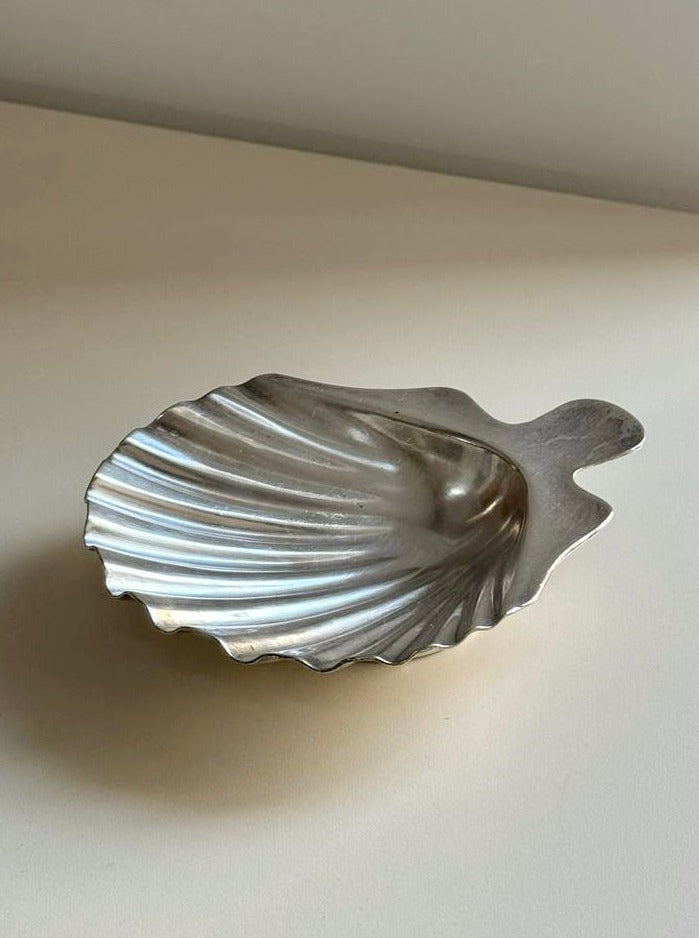 Scallop Shell Silver Catchall Dish