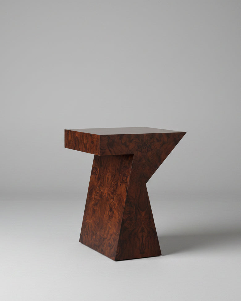Walnut Burl Side Table
