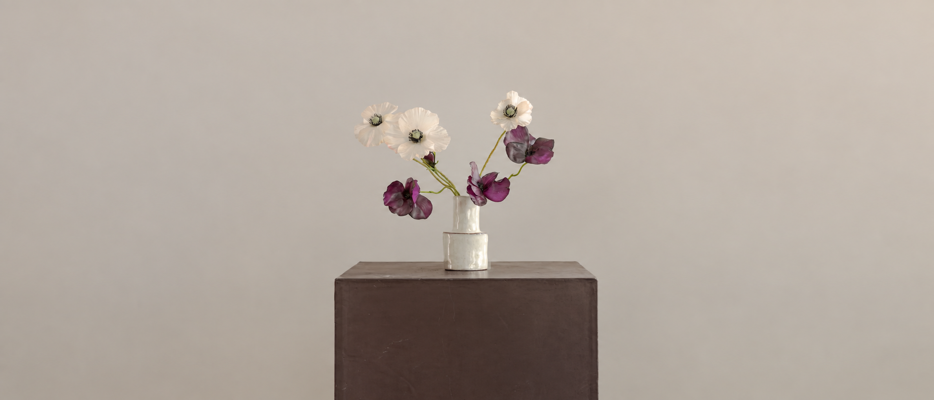 Collected decorative objects arranged in a warm interior