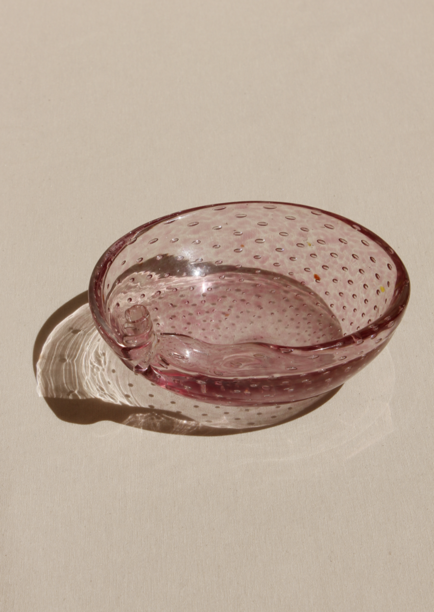 Smoked Bubble Glass Decorative Bowl - Image 2