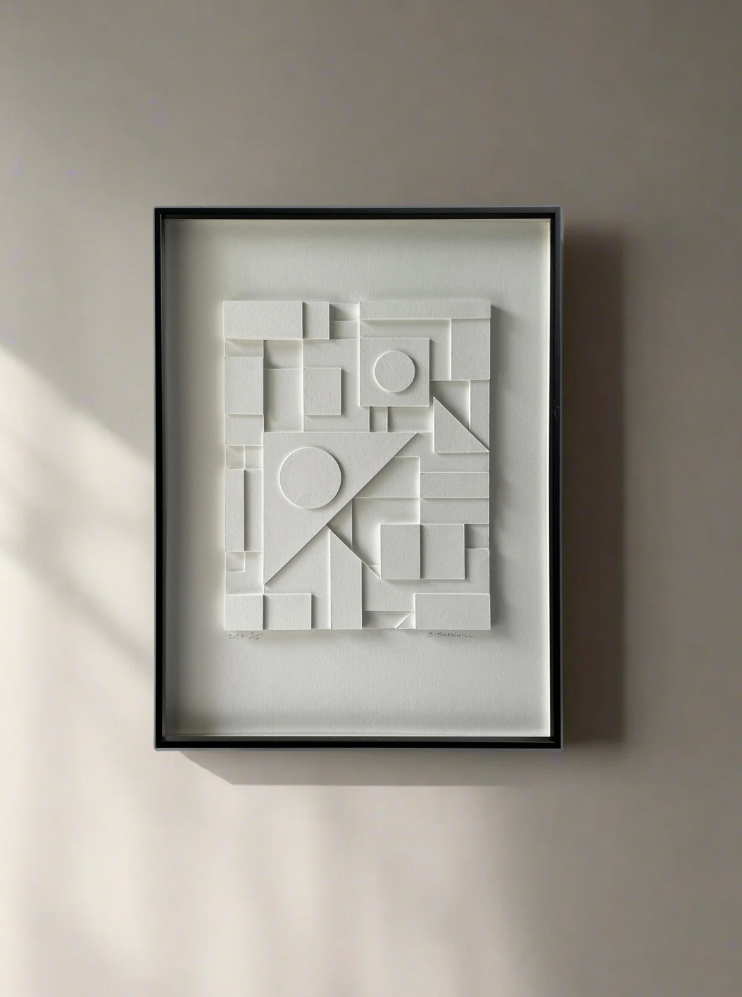 Abstract Painted Paper Sculpture