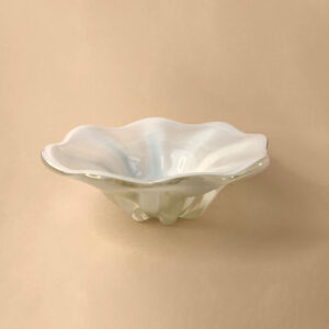 Milky White Vintage Style Glass Bowl