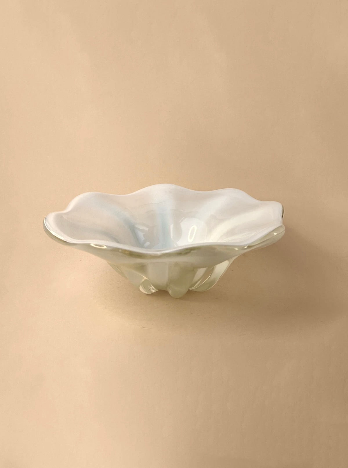 Milky White Vintage Style Glass Bowl