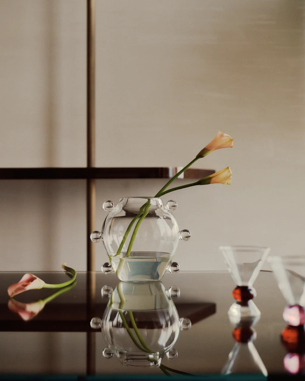 Clear Handblown Glass Vase - Image 2