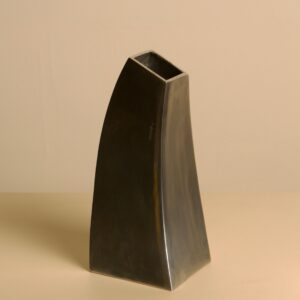 1980s Cast Aluminum Horn Vase