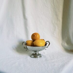 Small Silver Fruit Display Bowl