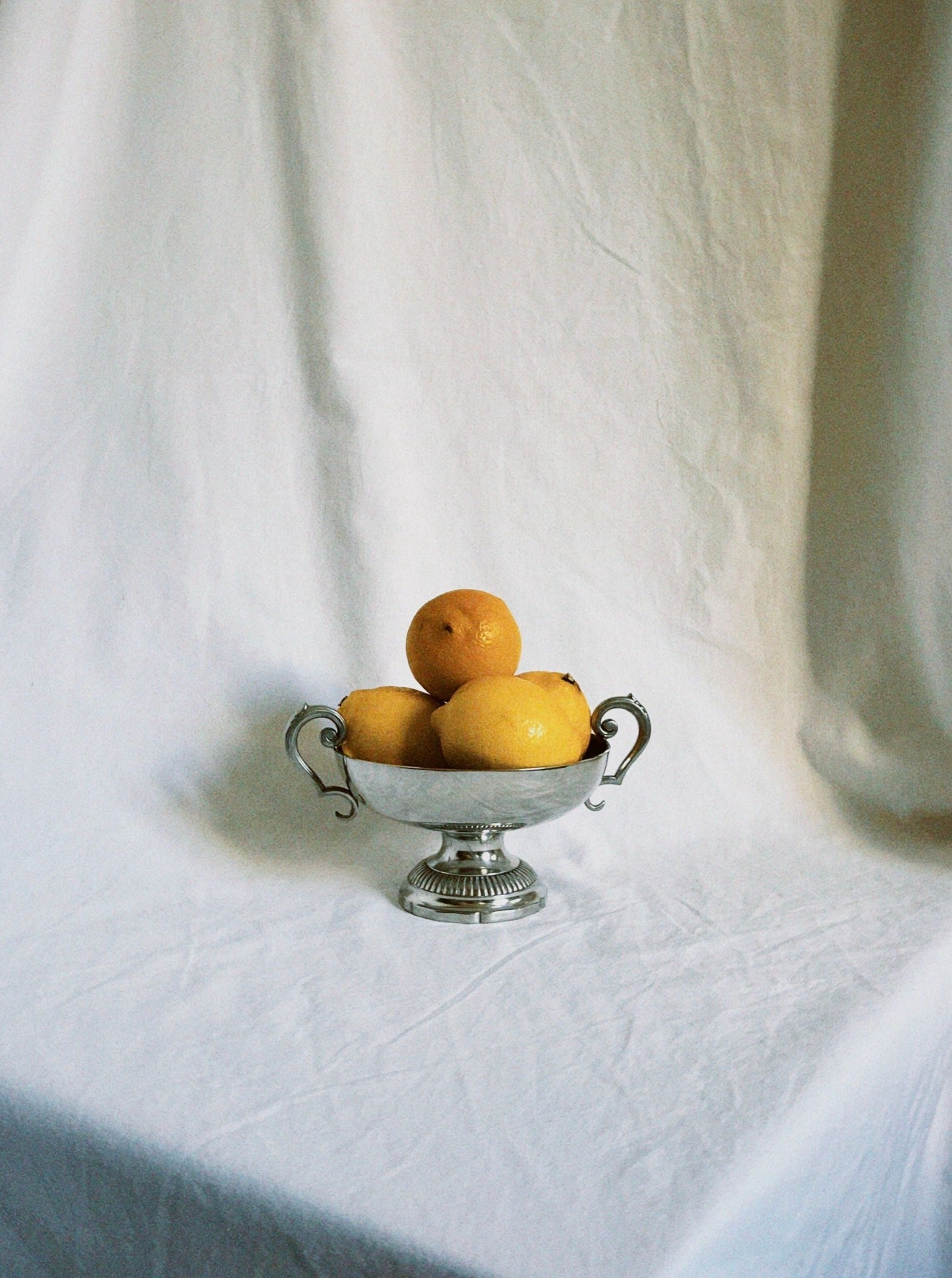Small Silver Fruit Display Bowl