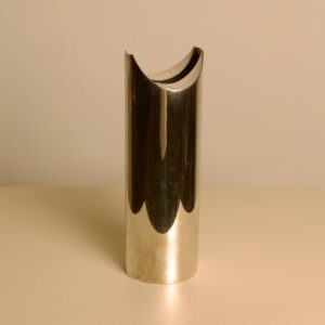 1980s Silver-Plated Sculptural Vase