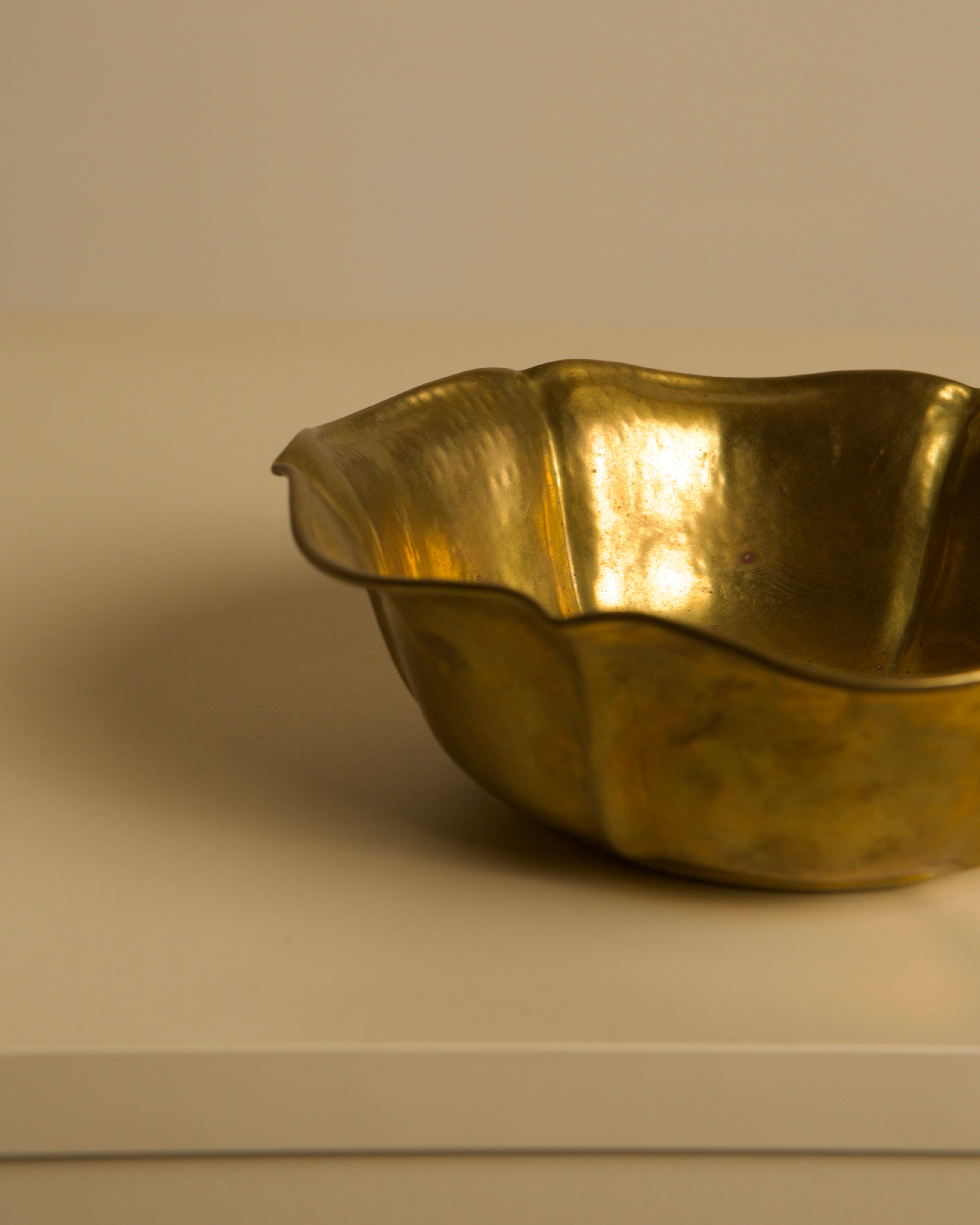 Italian Brass Flower Trinket Tray - Image 2