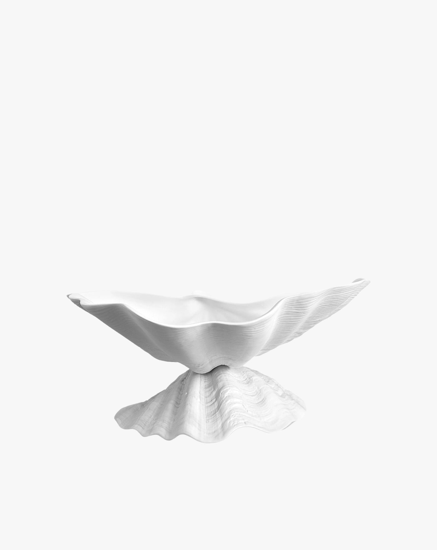 Large White Porcelain Shell Bowl - Image 5
