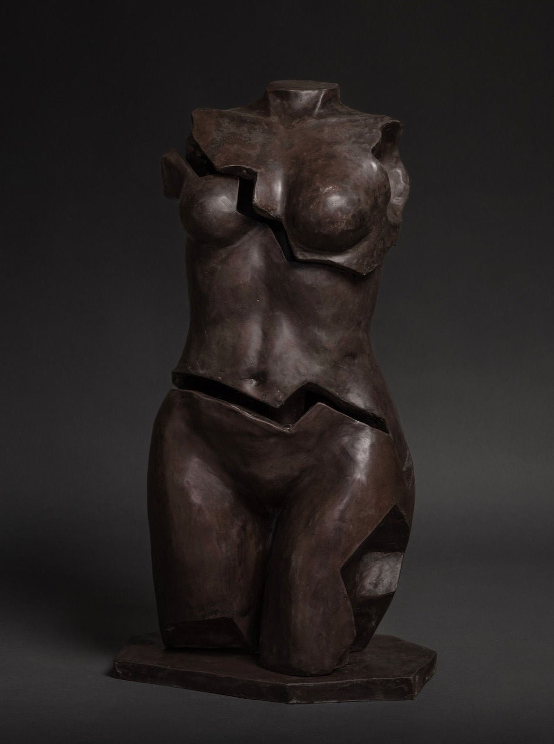Resin and Stone Female Figure Sculpture