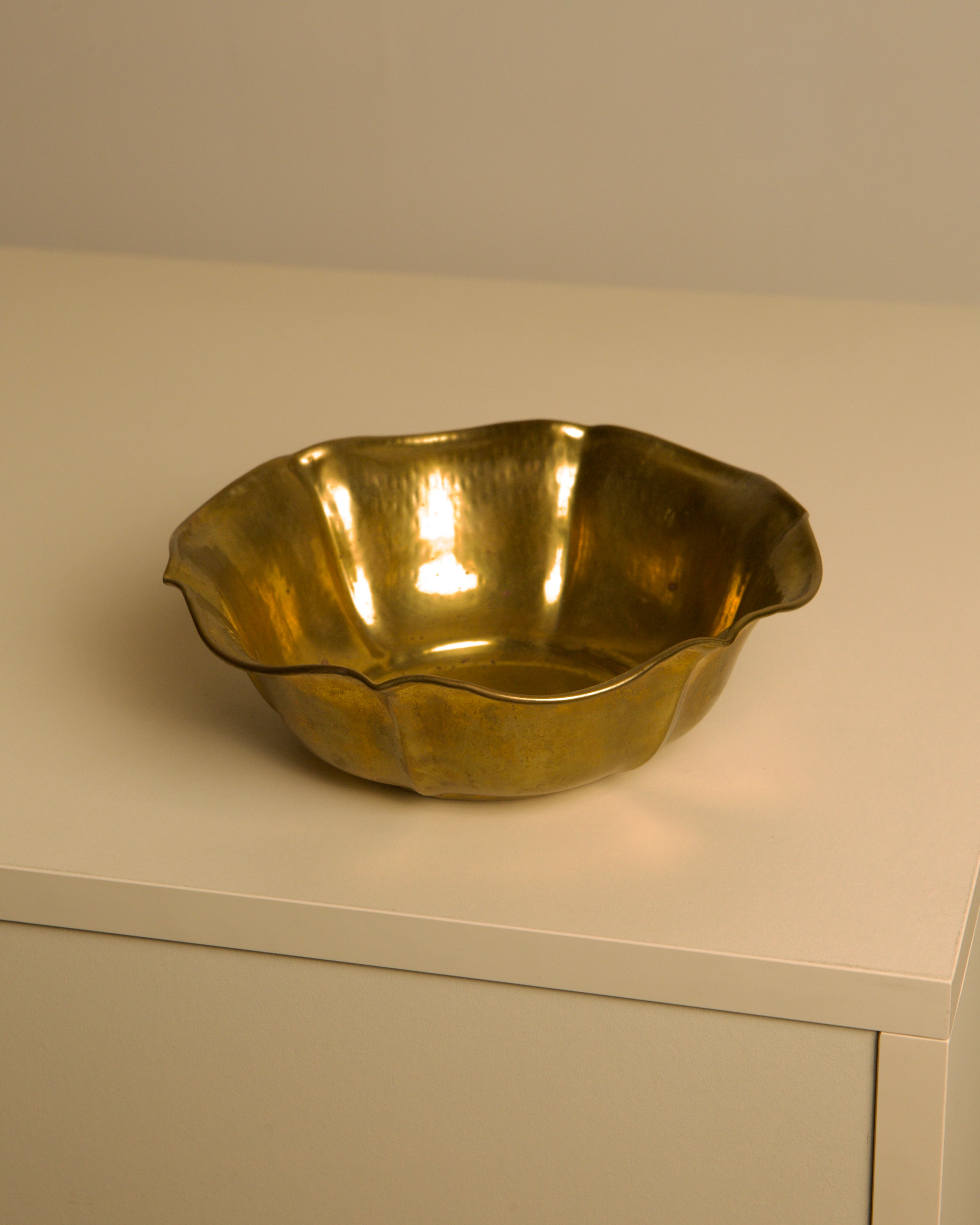 Italian Brass Flower Trinket Tray - Image 3