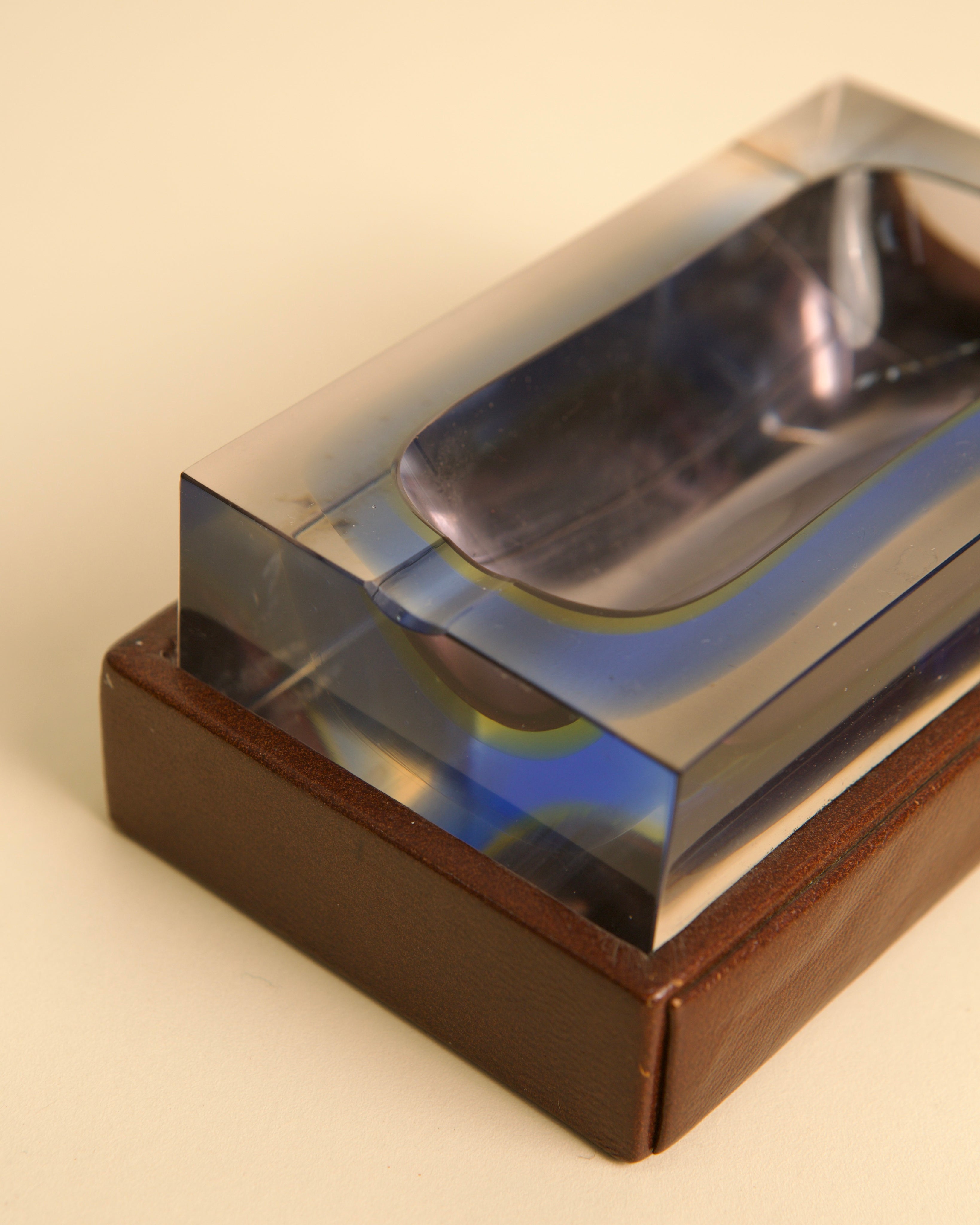 1980s Leather Catchall Ashtray - Image 4