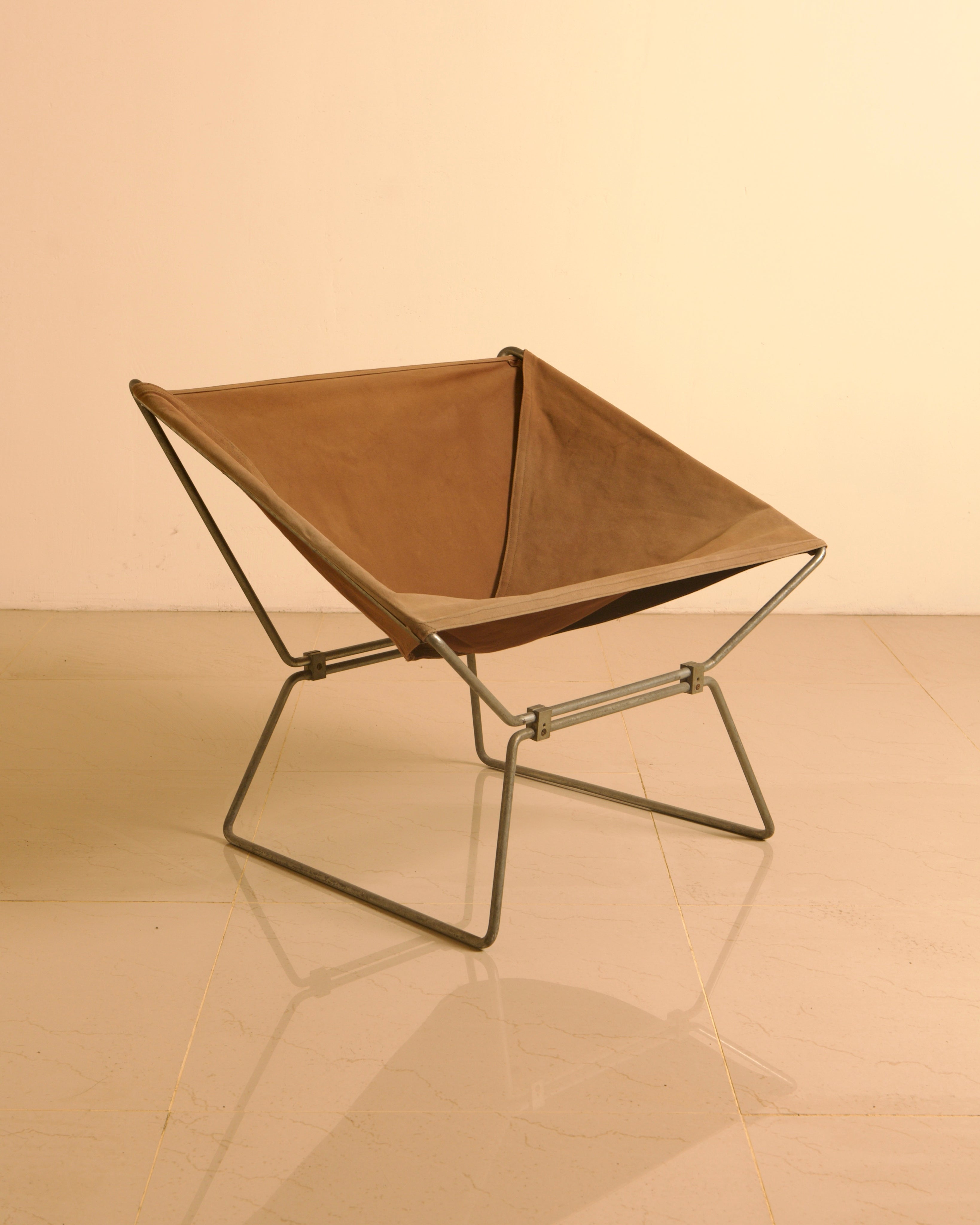 1950s Canvas Lounge Armchair