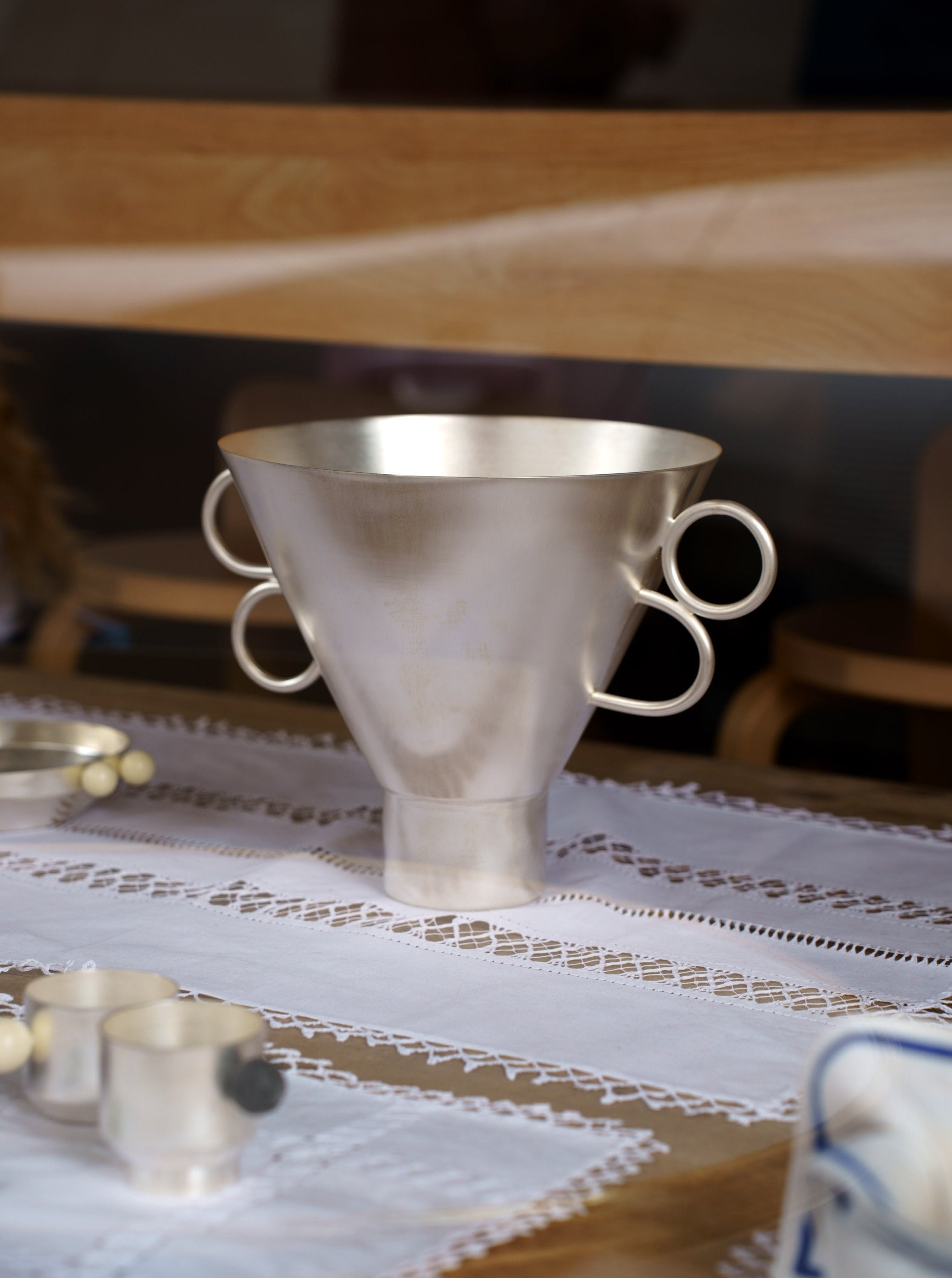 Double-Handle Sculptural Vase - Image 2