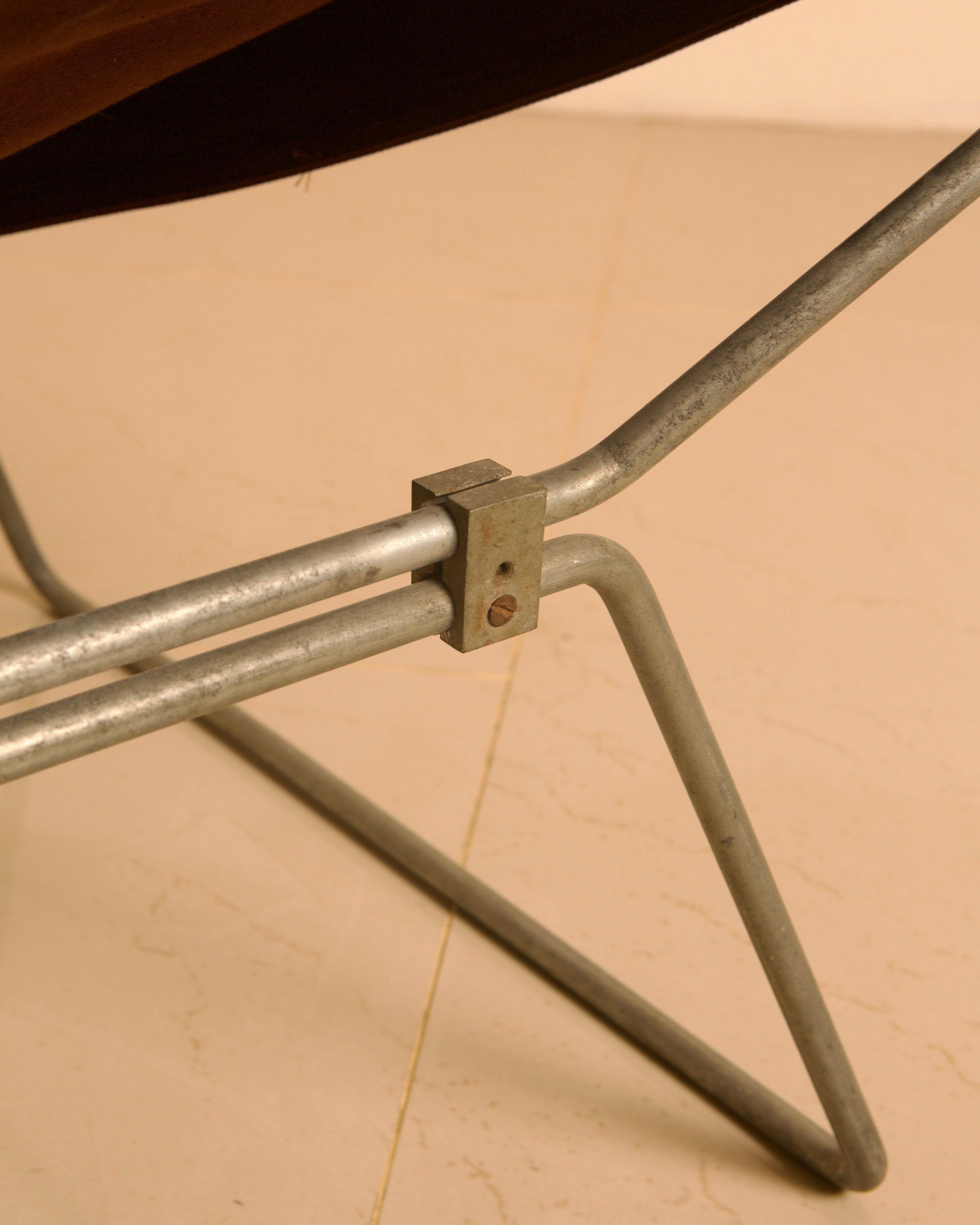 1950s Canvas Lounge Armchair - Image 3