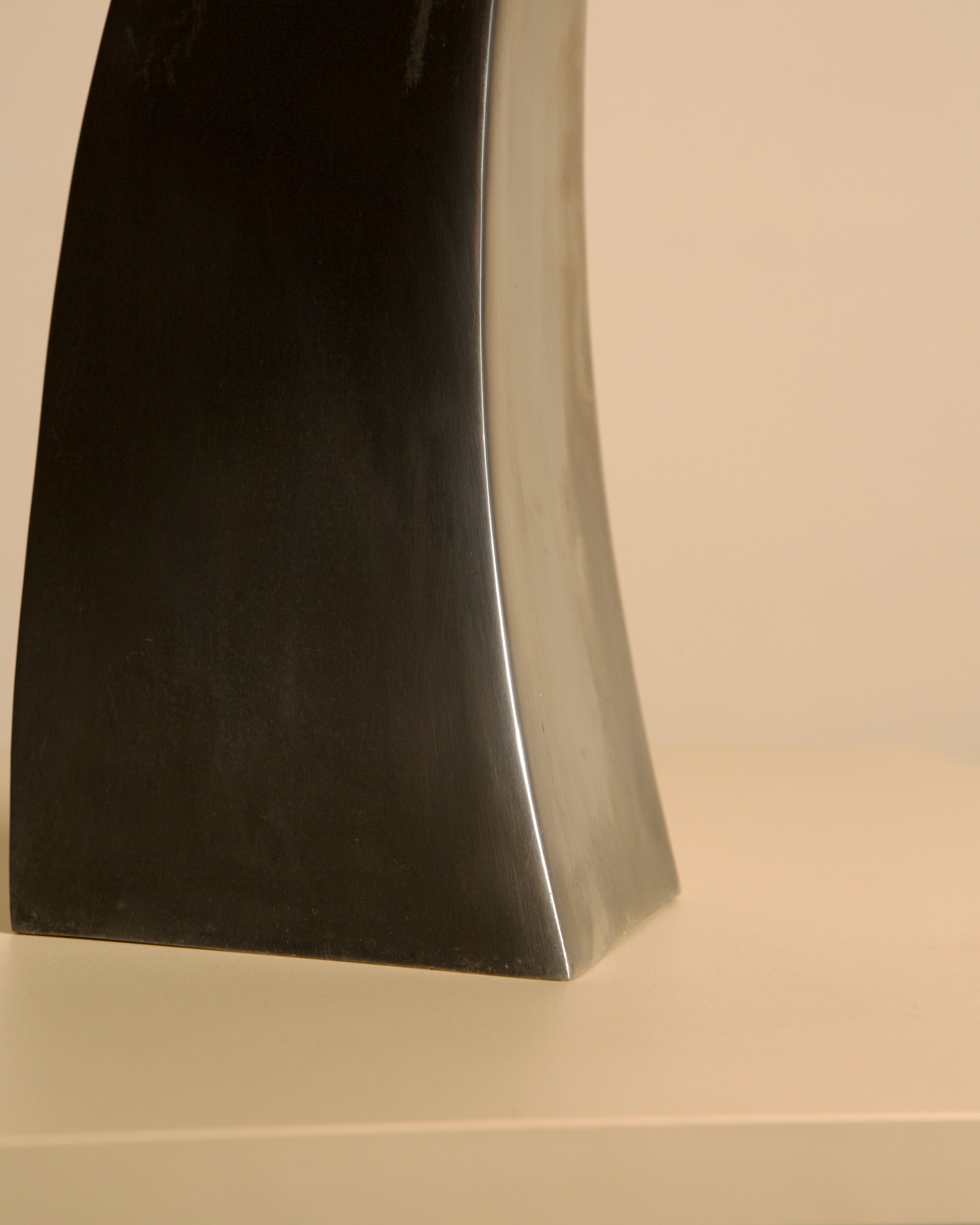 1980s Cast Aluminum Horn Vase - Image 3