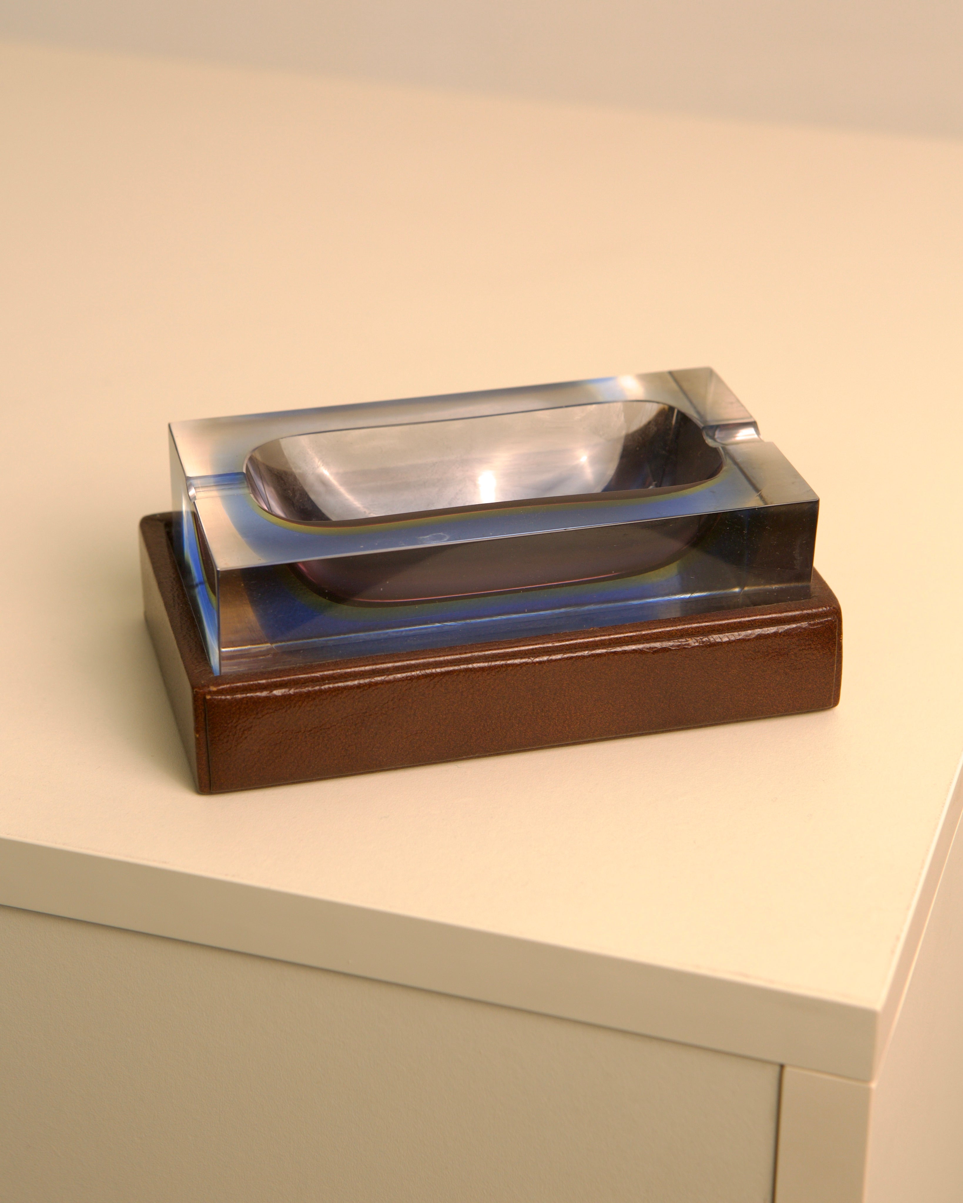 1980s Leather Catchall Ashtray