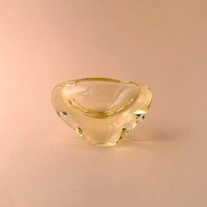 Citrine Glass Decorative Ashtray