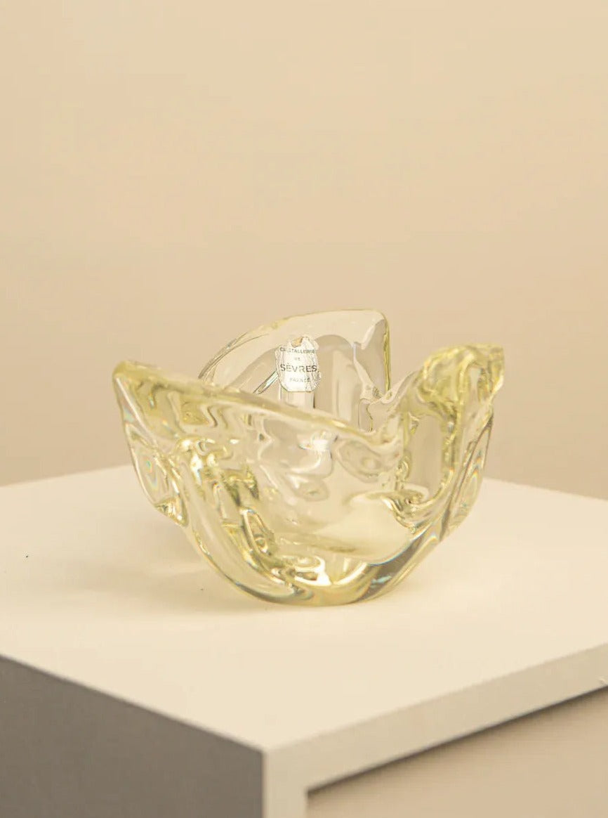 Lemon Yellow Crystal Display Bowl - Image 2