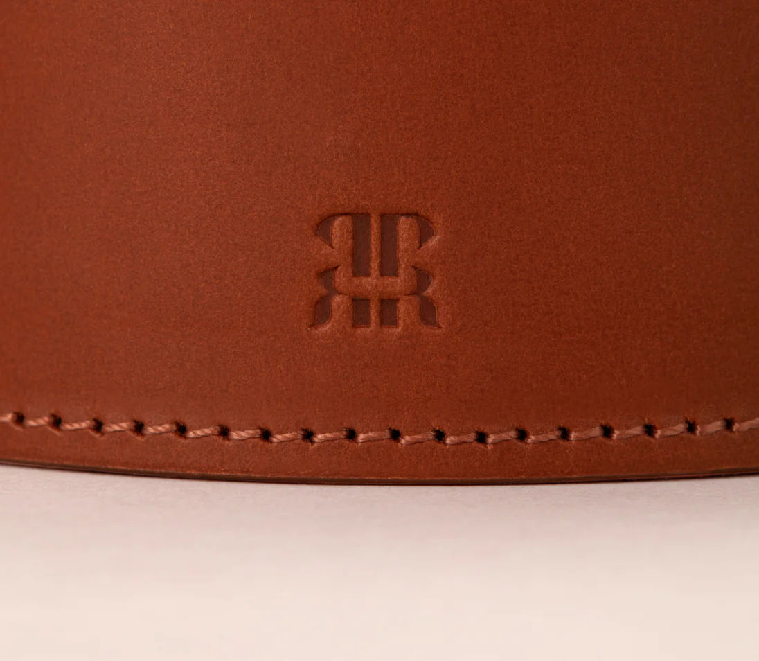 Round Leather Trinket Tray - Image 11