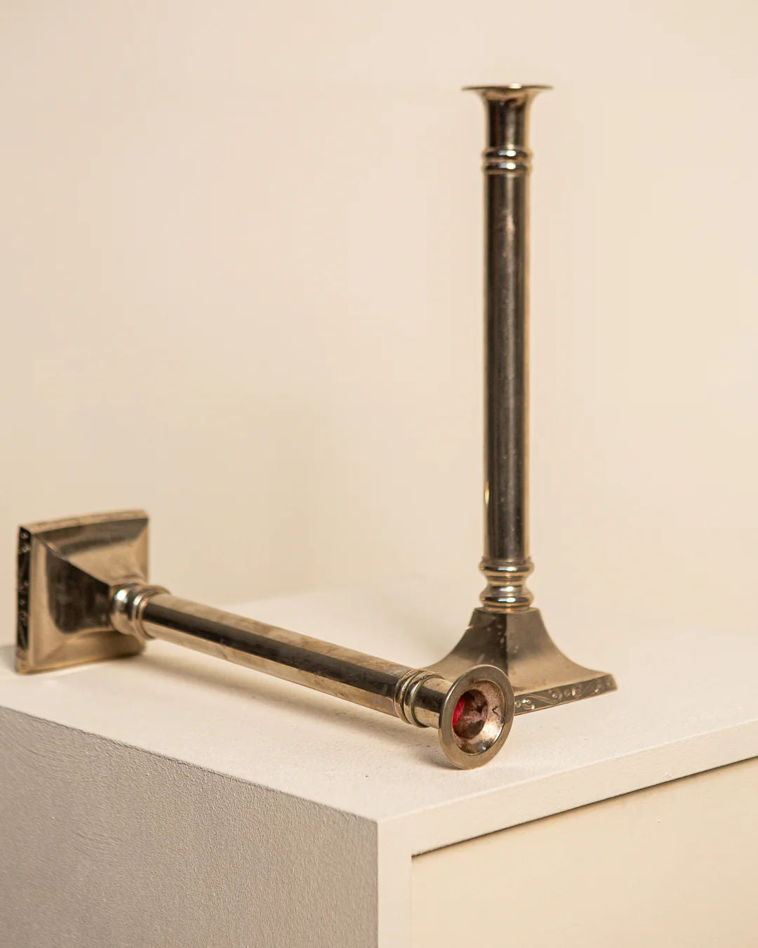 Vintage Metal Candle Holders - Image 2