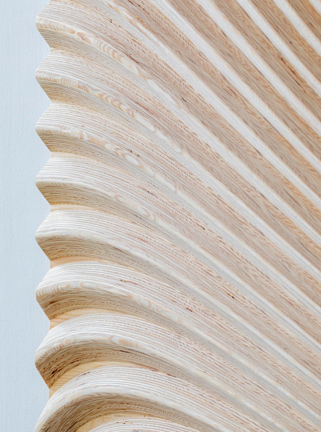 Natural Wood Wave Wall Panel - Image 2