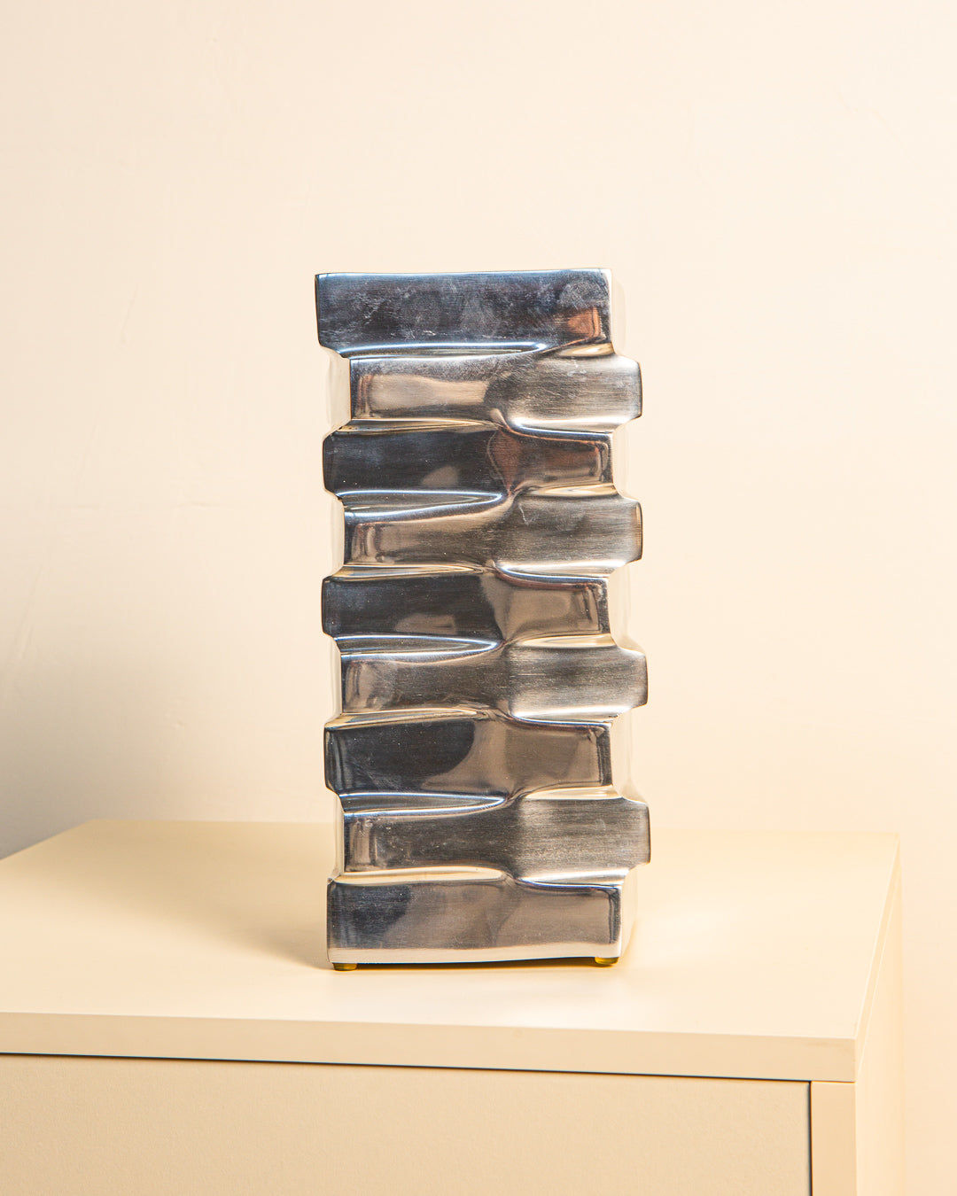1980s Aluminum Stair Vase - Image 2