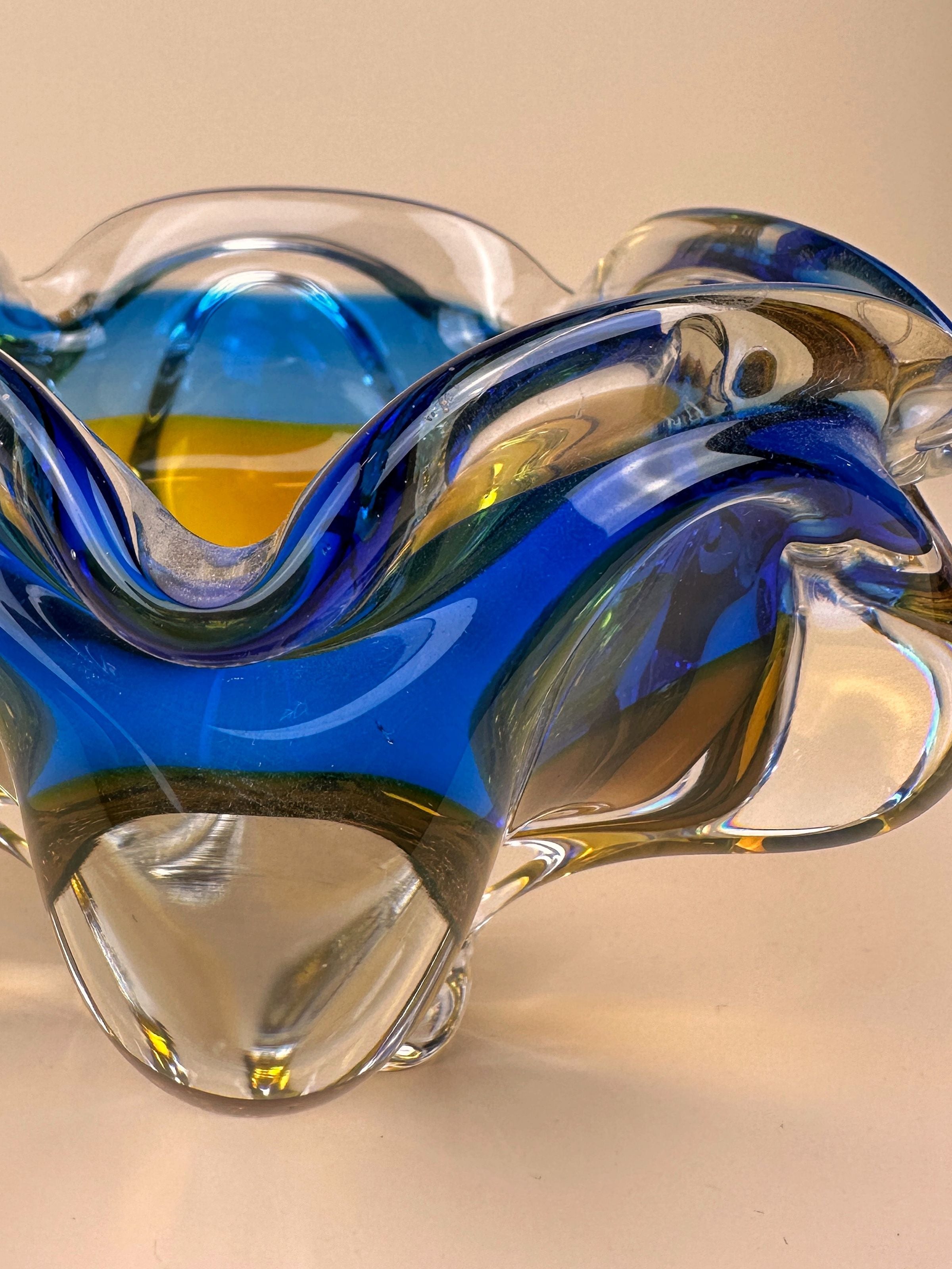 Mid-Century Bohemian Glass Bowl - Image 3