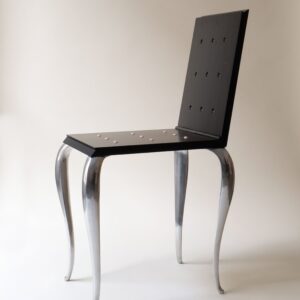 Black Folding Accent Chair