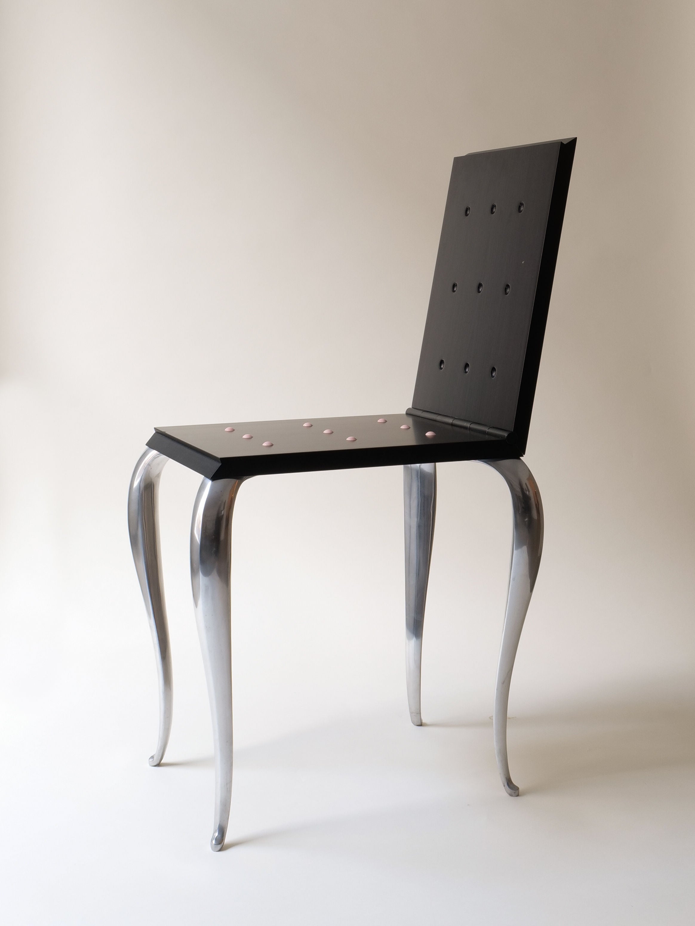 Black Folding Accent Chair