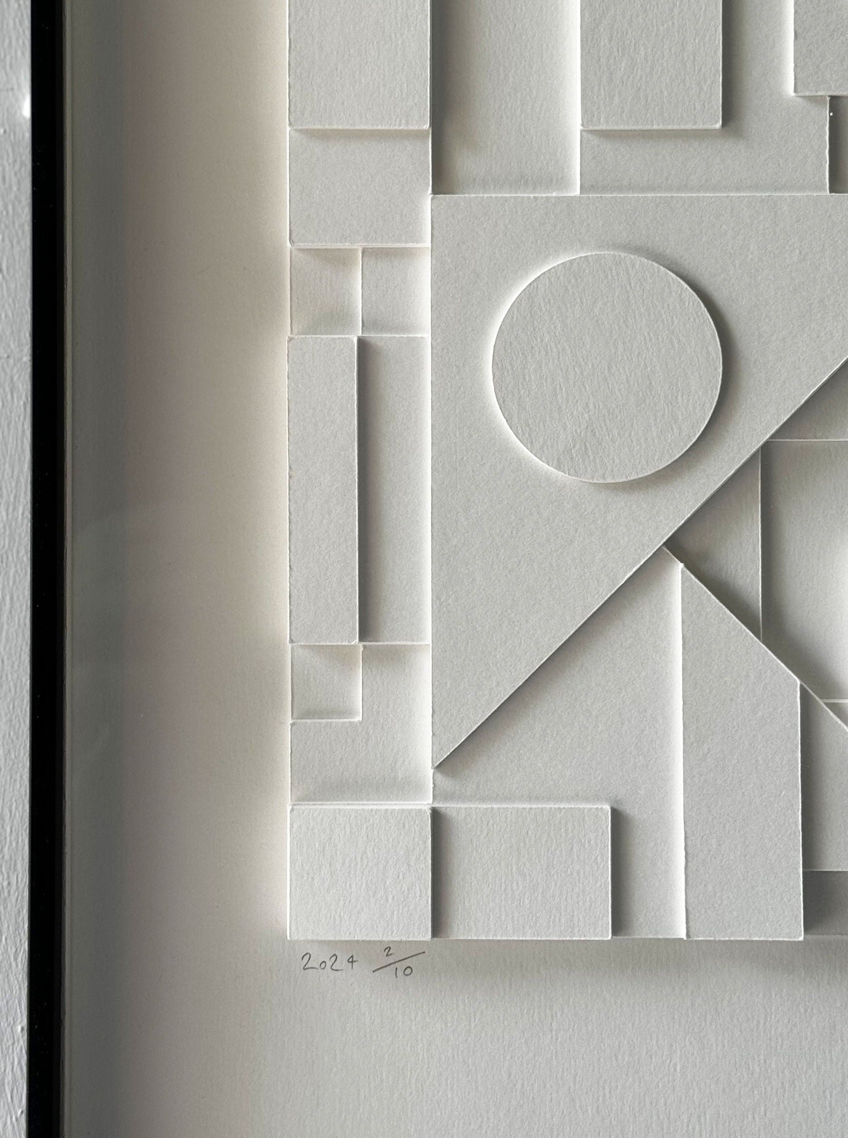 Abstract Painted Paper Sculpture - Image 2