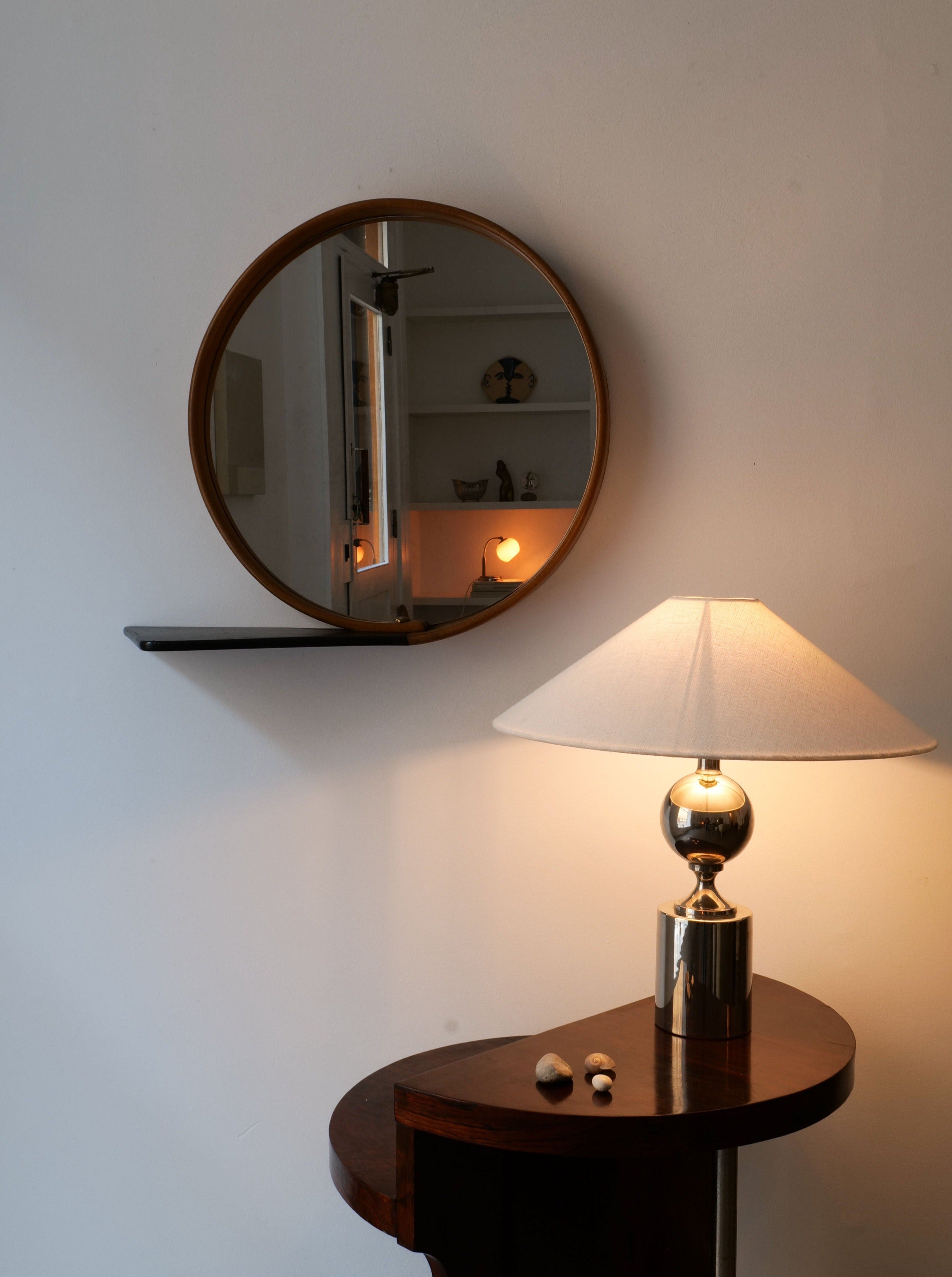 Swedish Modern Round Mirror - Image 3