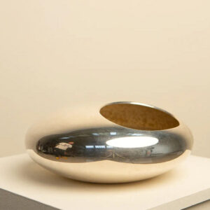 Chrome-Plated Round Catchall Bowl