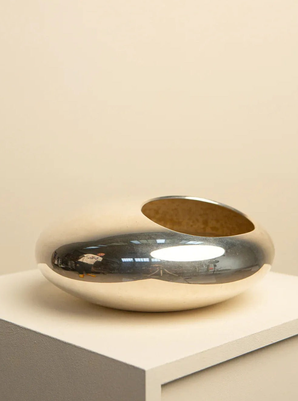 Chrome-Plated Round Catchall Bowl