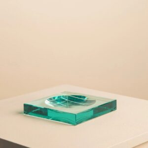 Low Clear Glass Catchall Tray