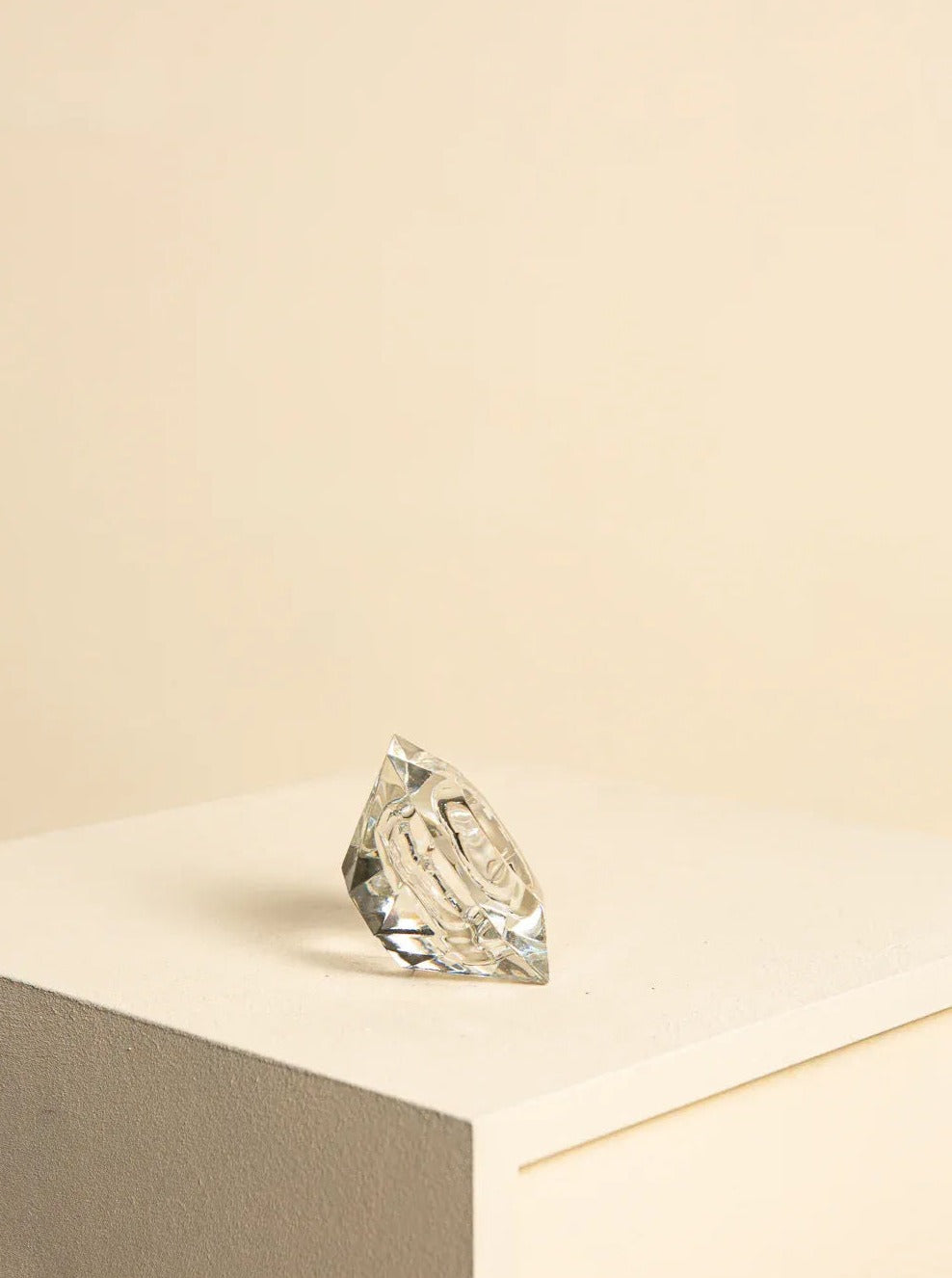 Transparent Faceted Glass Storage Tray - Image 3