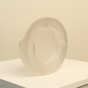 Round Textured Glass Decorative Ashtray