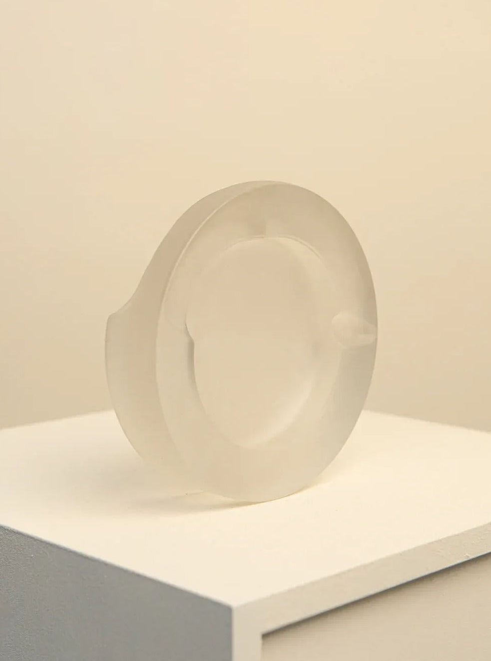 Round Textured Glass Decorative Ashtray