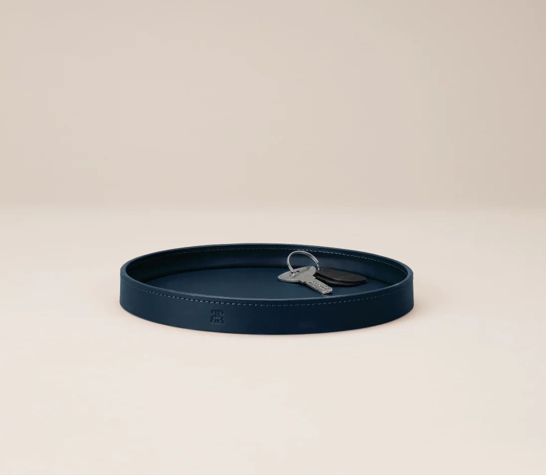 Round Leather Trinket Tray - Image 13