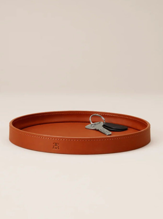 Round Leather Trinket Tray - Image 7