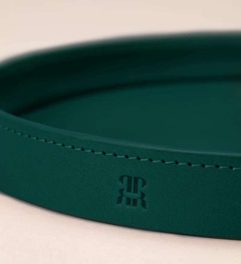 Round Leather Trinket Tray - Image 20