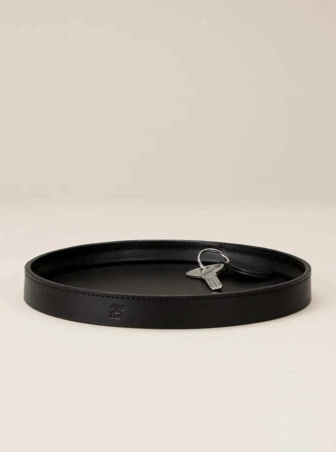 Round Leather Trinket Tray - Image 5