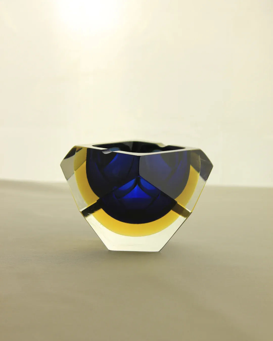 Small Sommerso Style Glass Ashtray