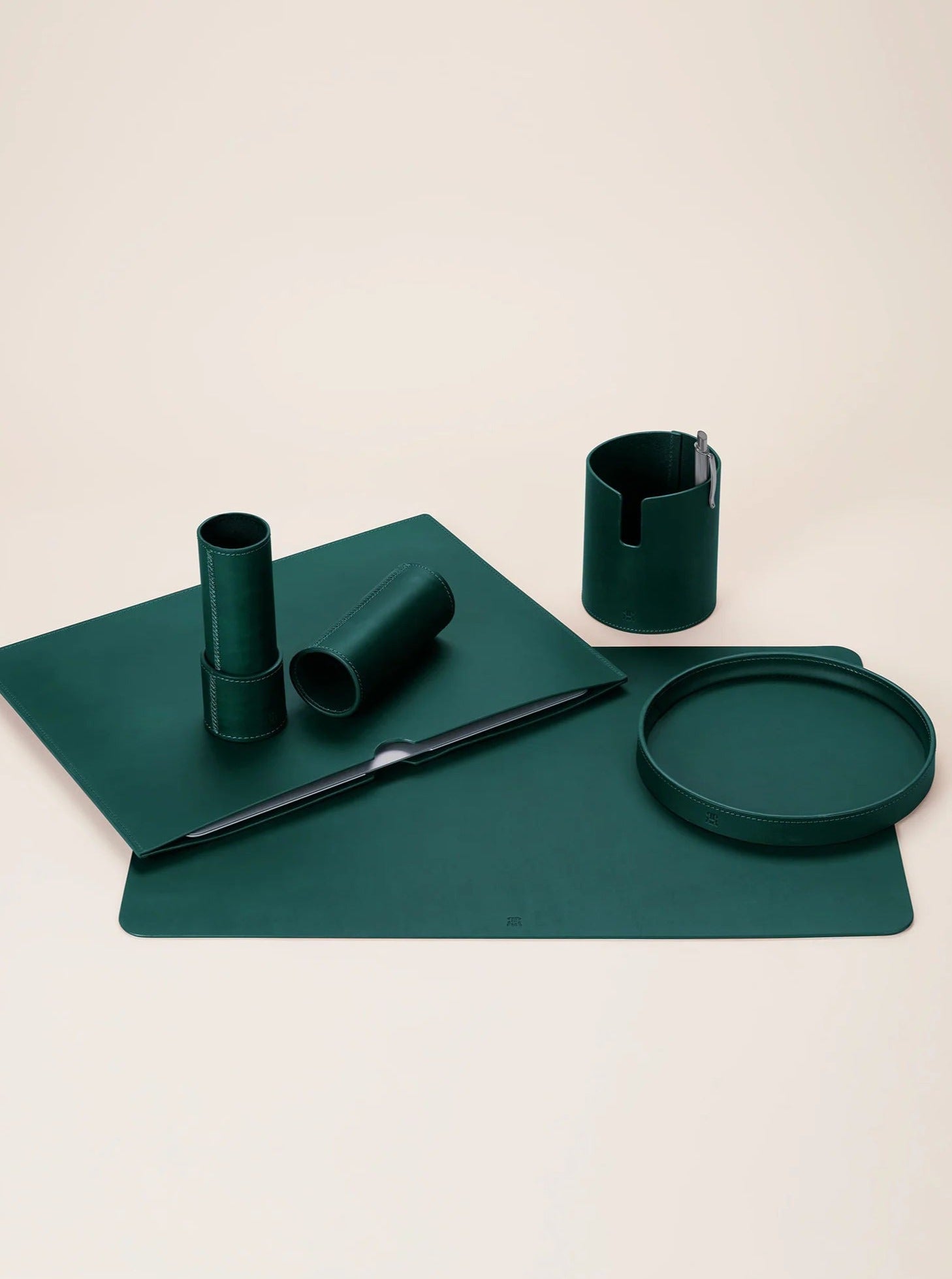 Round Leather Trinket Tray - Image 24