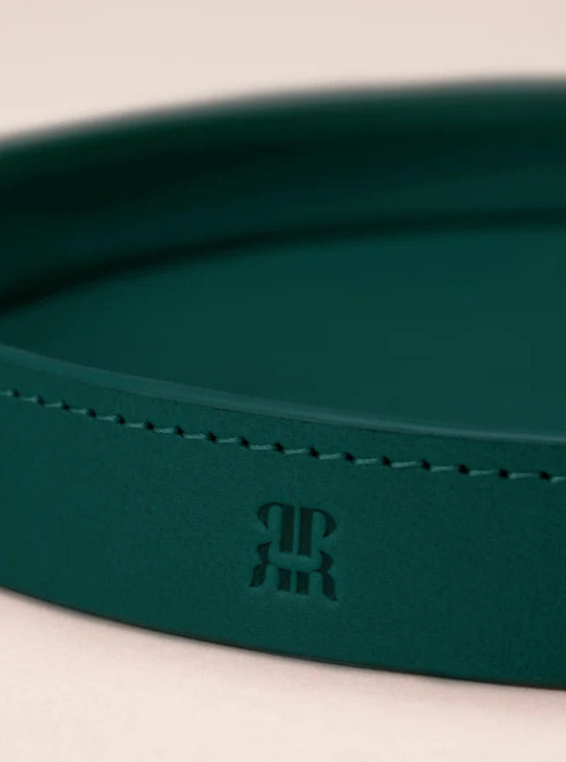 Round Leather Trinket Tray - Image 2