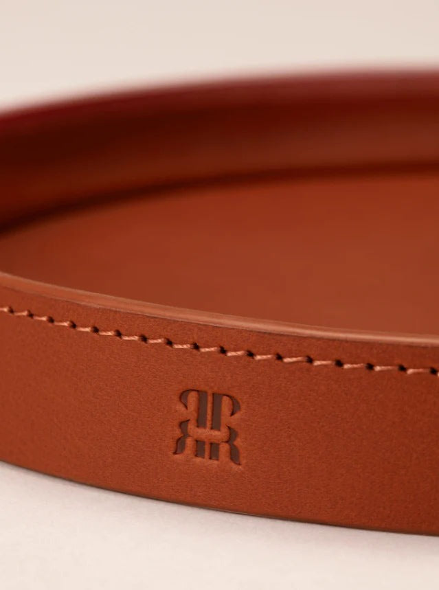 Round Leather Trinket Tray - Image 8
