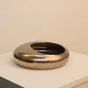 Metallic Effect Ceramic Catchall Bowl